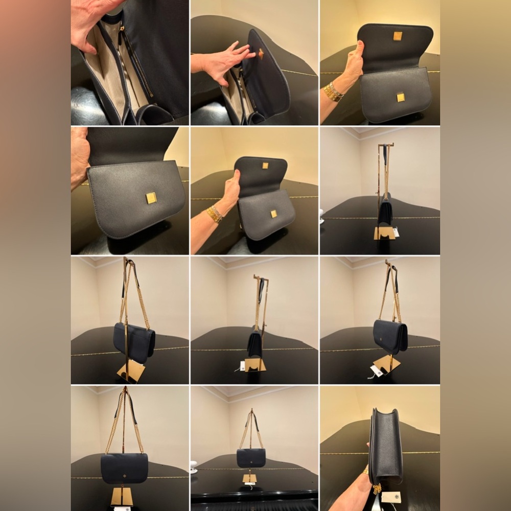 NWT Authentic Luxury Classic Tory Burch Emerson E/W Flap Adjustable Shoulder Bag - Picture 17 of 17